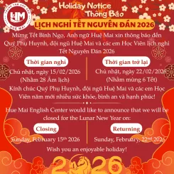 Thông Báo Lịch Nghỉ Tết Nguyên Đán – Xuân Bính Ngọ